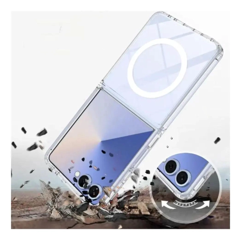 FUNDA TRANSPARENTE MAGNE TICA PARA SAMSUNG GALAXY Z FLIP 7 - 4