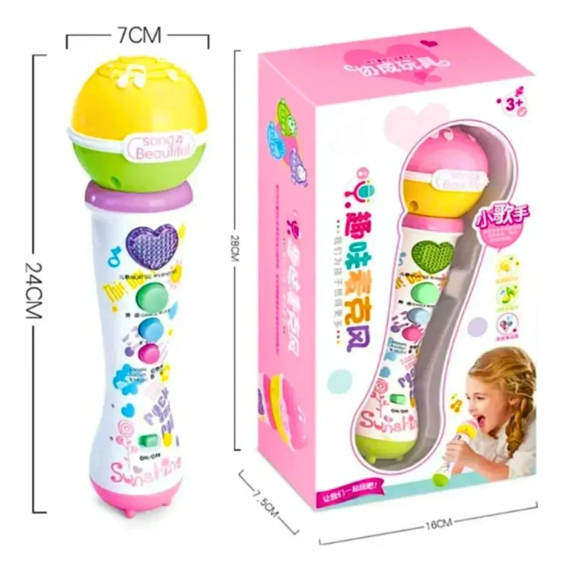 MICROFONO INFANTIL KARAOKE CON LUCES Y CANCIONES DIVERTIDAS - 3