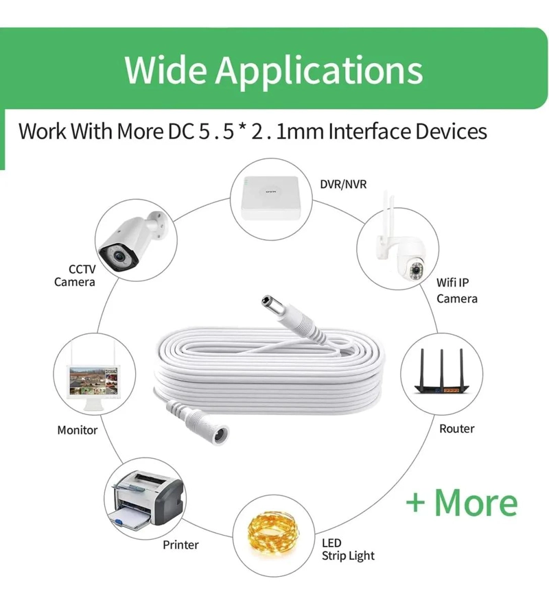 CABLE DE EXTENSION DE 5 METROS PARA CAMARA DE SEGURIDAD - 6