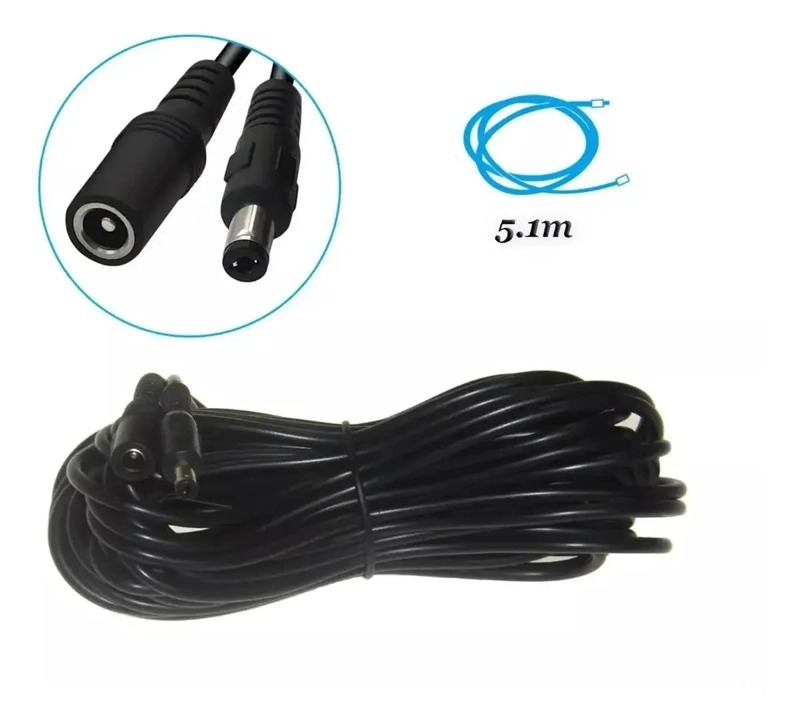 CABLE DE EXTENSION DE 5 METROS PARA CAMARA DE SEGURIDAD - 5