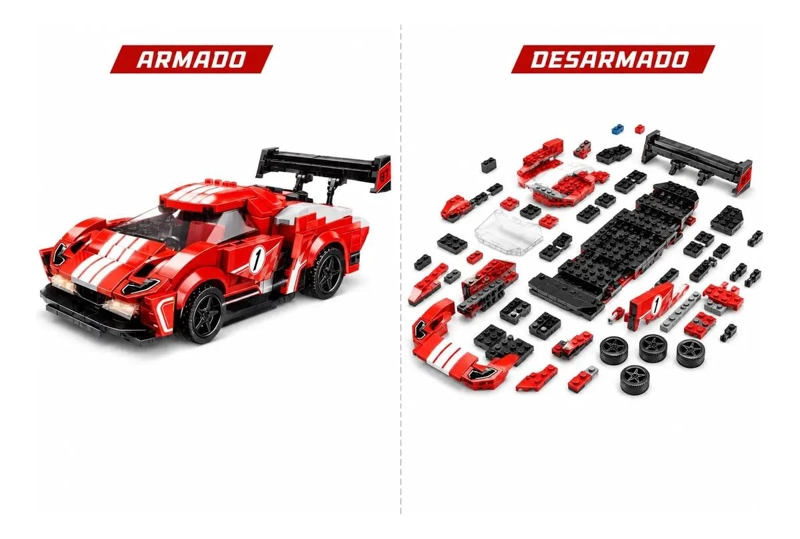 AUTO DE CARRERAS F1 PARA ARMAR BLOQUES DE CONSTRUCCION - 3