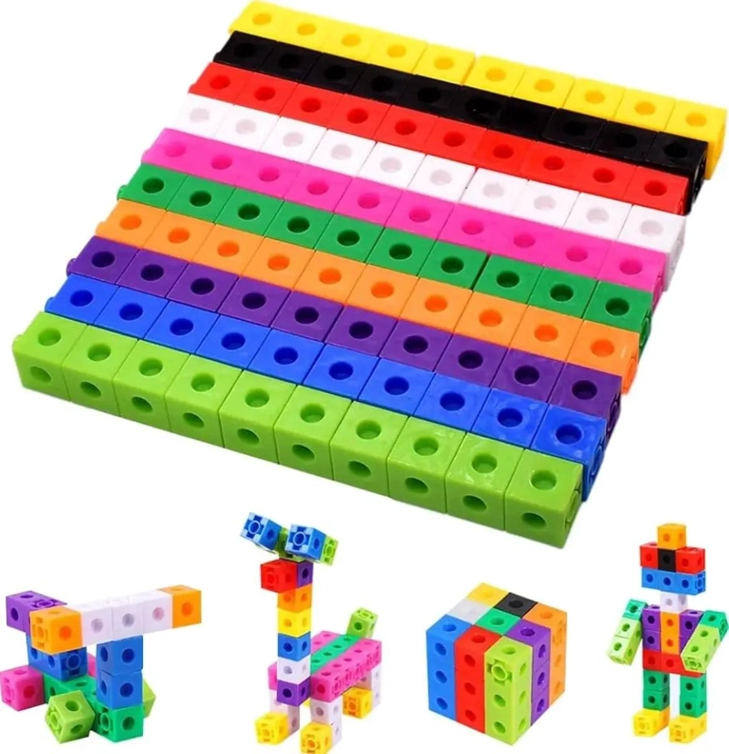 CUBOS CONECTORES MULTICOLORES PARA APRENDIZAJE DIDACTICO - 2