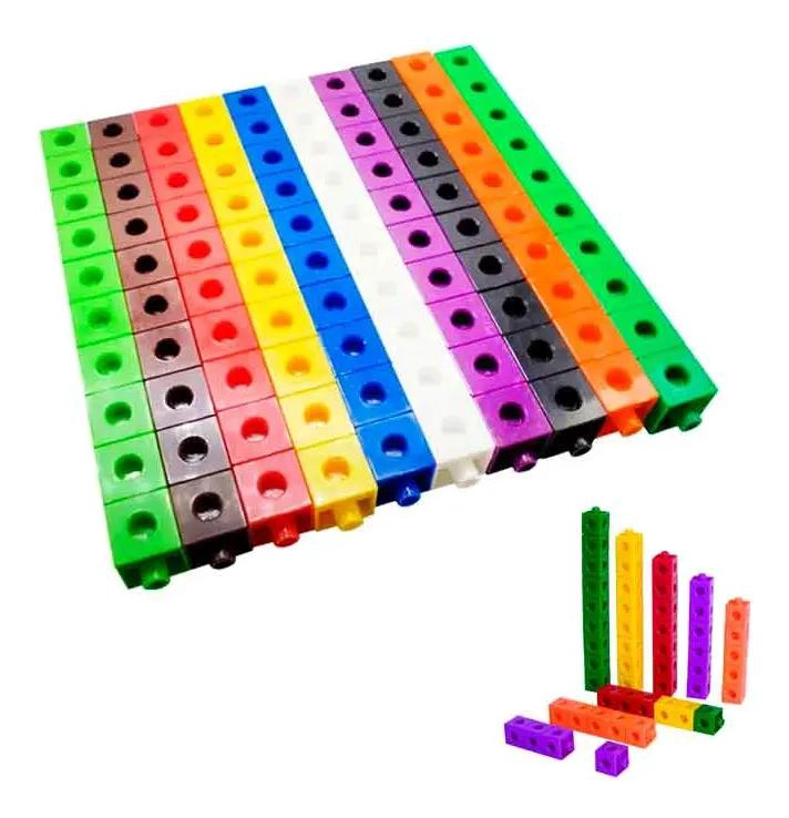 CUBOS CONECTORES MULTICOLORES PARA APRENDIZAJE DIDACTICO - 3