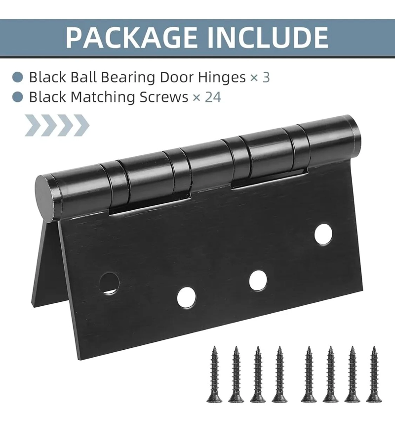 PACK DE 3 BISAGRAS CON RODAMIENTOS 4X4 PULGADAS PARA PUERTAS - 3