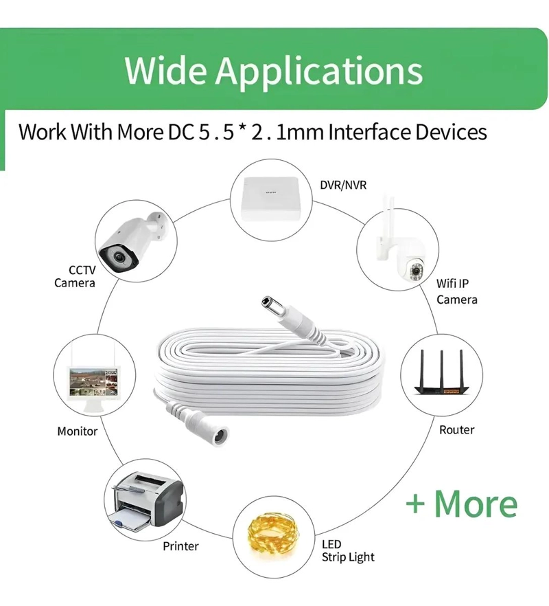 CABLE DE EXTENSION DE 5 METROS PARA CAMARAS DE SEGURIDAD - 6