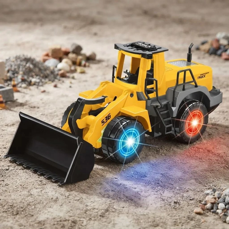 BULLDOZER ELE CTRICO INFANTIL PARA JUEGOS DE CONSTRUCCION - 1