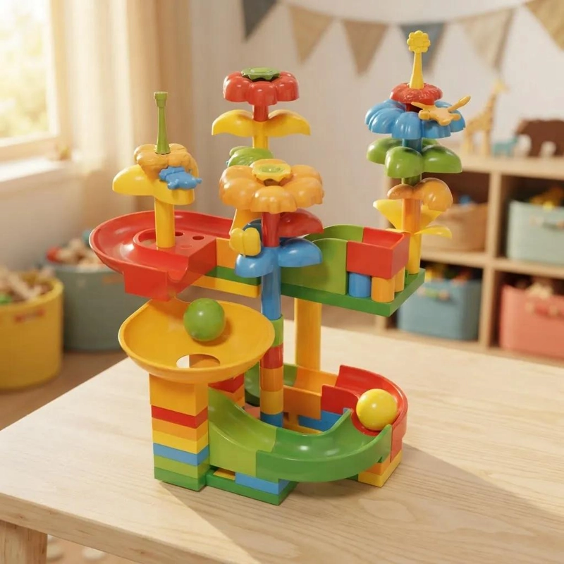 SET DE BLOQUES DE CONSTRUCCION CON TOBOGAN 64 PIEZAS - 2