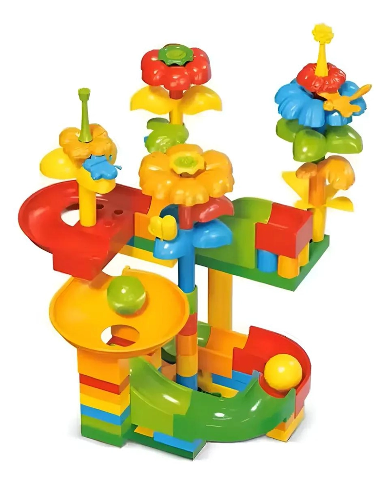SET DE BLOQUES DE CONSTRUCCION CON TOBOGAN 64 PIEZAS - 4