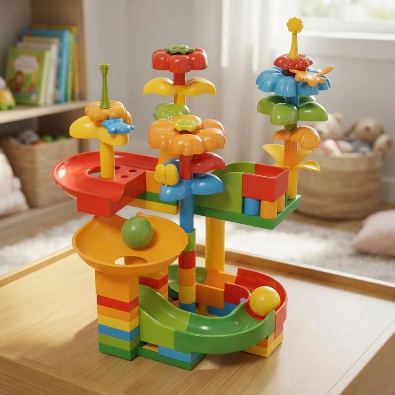 SET DE BLOQUES DE CONSTRUCCION CON TOBOGAN 64 PIEZAS - 5