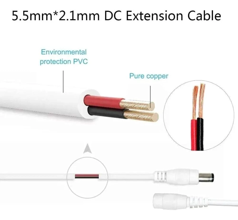 CABLE DE EXTENSION DE 5 METROS PARA CAMARA DE SEGURIDAD - 4