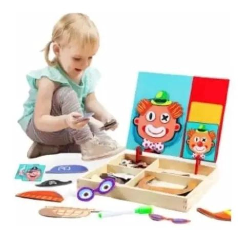 PUZZLE MAGNE TICO DE MADERA PARA NIÑOS CON RASGOS FACIALES - 6