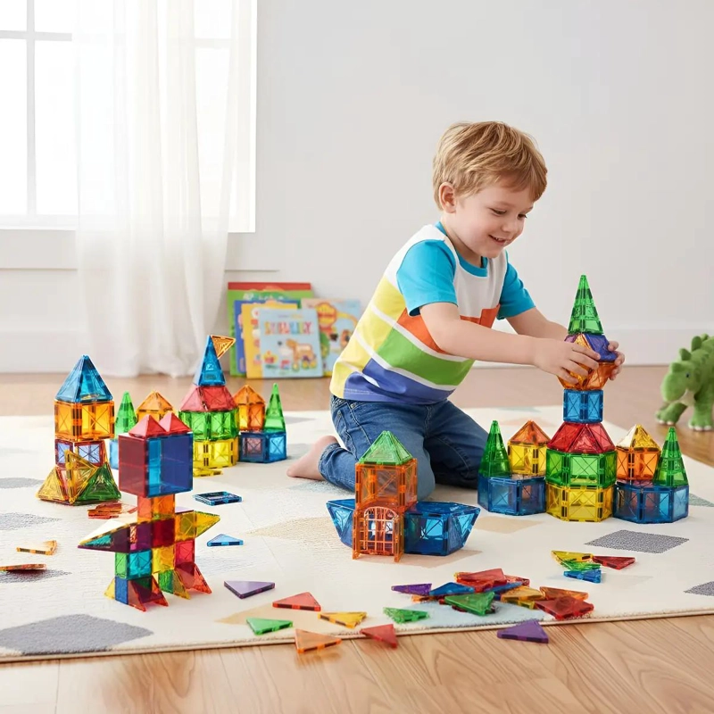 BLOQUES MAGNE TICOS DE CONSTRUCCION 22 PIEZAS PARA NIÑOS - 4
