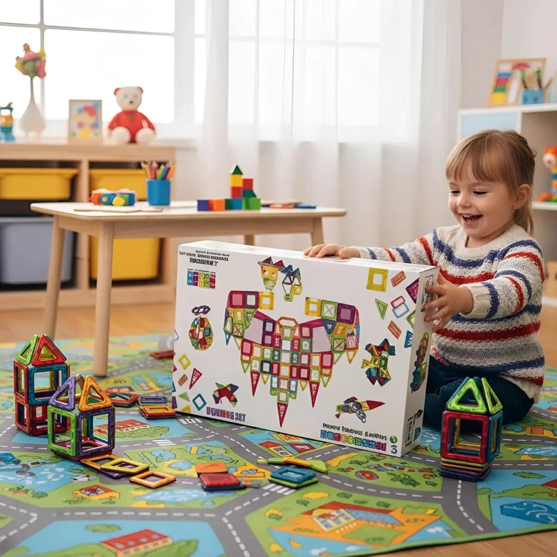 BLOQUES MAGNE TICOS DE CONSTRUCCION 22 PIEZAS PARA NIÑOS - 7