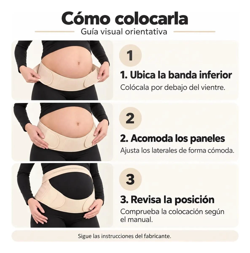 FAJA AJUSTABLE DE SOPORTE ABDOMINAL PARA EMBARAZO - 3