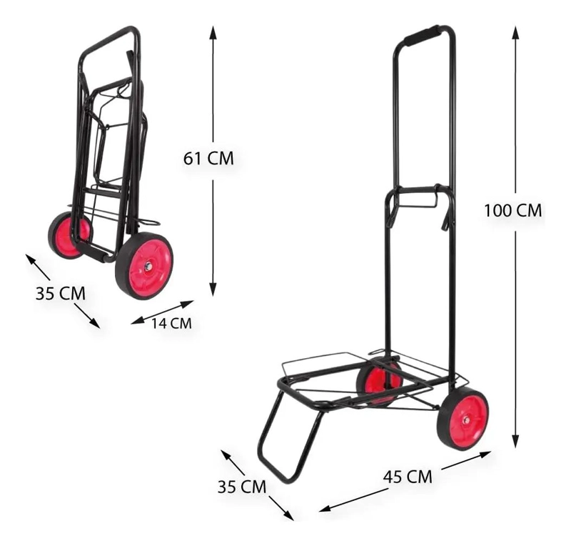 CARRITO PLEGABLE PARA TRANSPORTE DE COMPRAS Y EQUIPAJE - 2