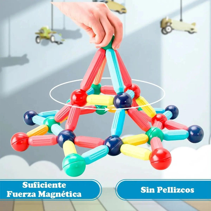 BLOQUES DE CONSTRUCCION MAGNE TICOS PARA NIÑOS DE 3 A 6 AÑOS - 2