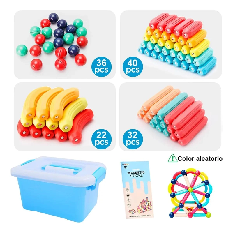 BLOQUES DE CONSTRUCCION MAGNE TICOS PARA NIÑOS DE 3 A 6 AÑOS - 6