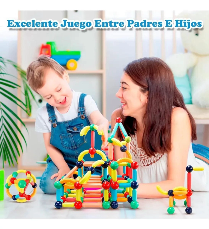 BLOQUES DE CONSTRUCCION MAGNE TICOS PARA NIÑOS DE 3 A 6 AÑOS - 8