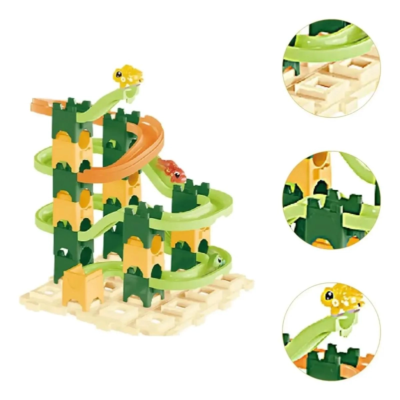JUEGO DE CONSTRUCCION DE BLOQUES CON TOBOGAN PARA NIÑOS - 1