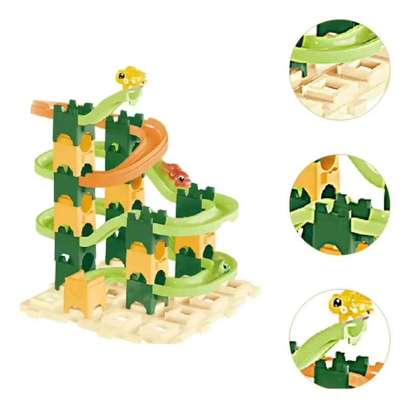 JUEGO DE CONSTRUCCION DE BLOQUES CON TOBOGAN PARA NIÑOS - 10