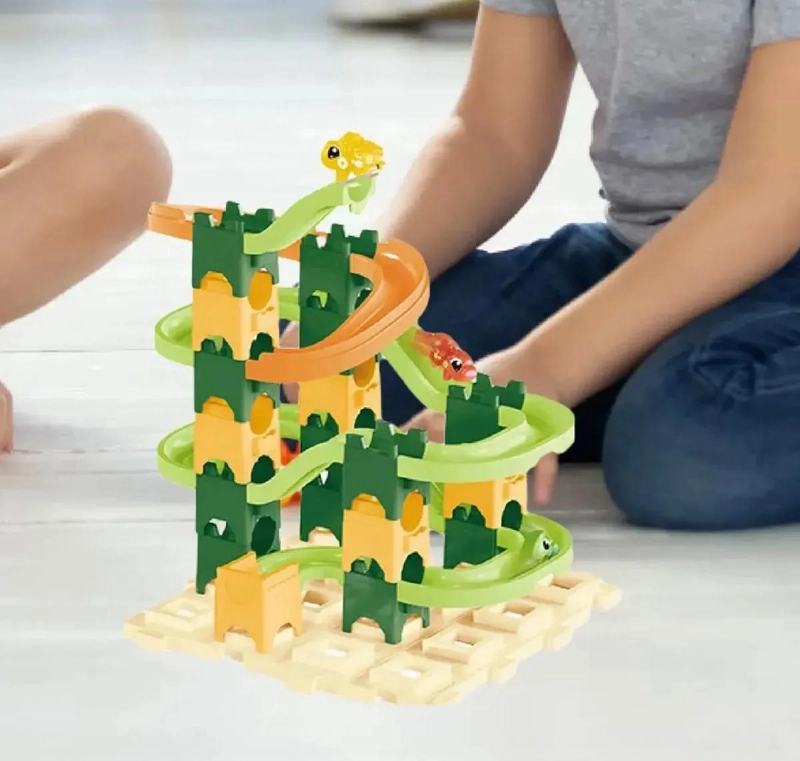 JUEGO DE CONSTRUCCION DE BLOQUES CON TOBOGAN PARA NIÑOS - 2