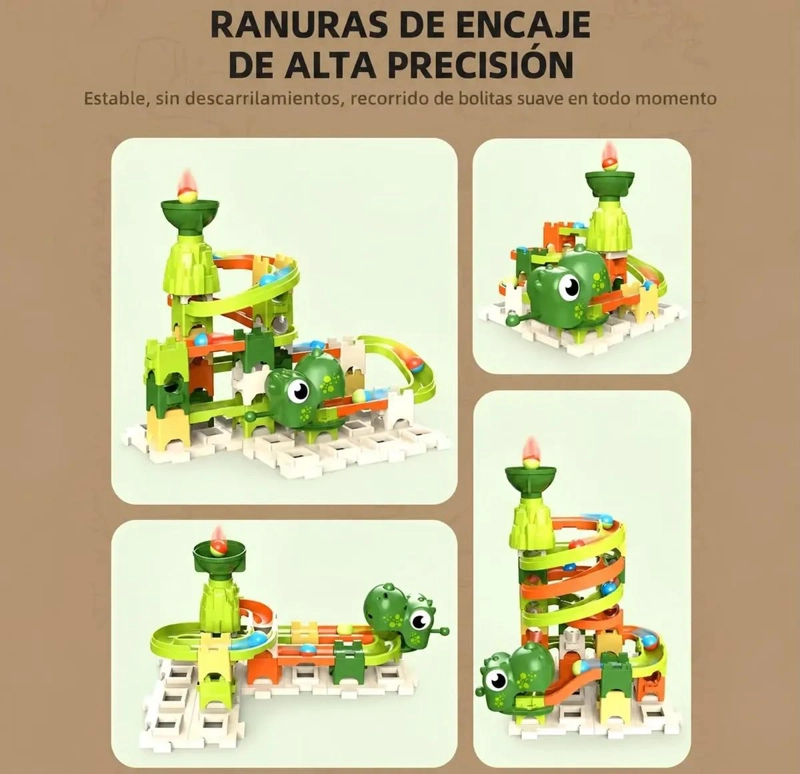 JUEGO DE CONSTRUCCION DE BLOQUES CON TOBOGAN PARA NIÑOS - 3