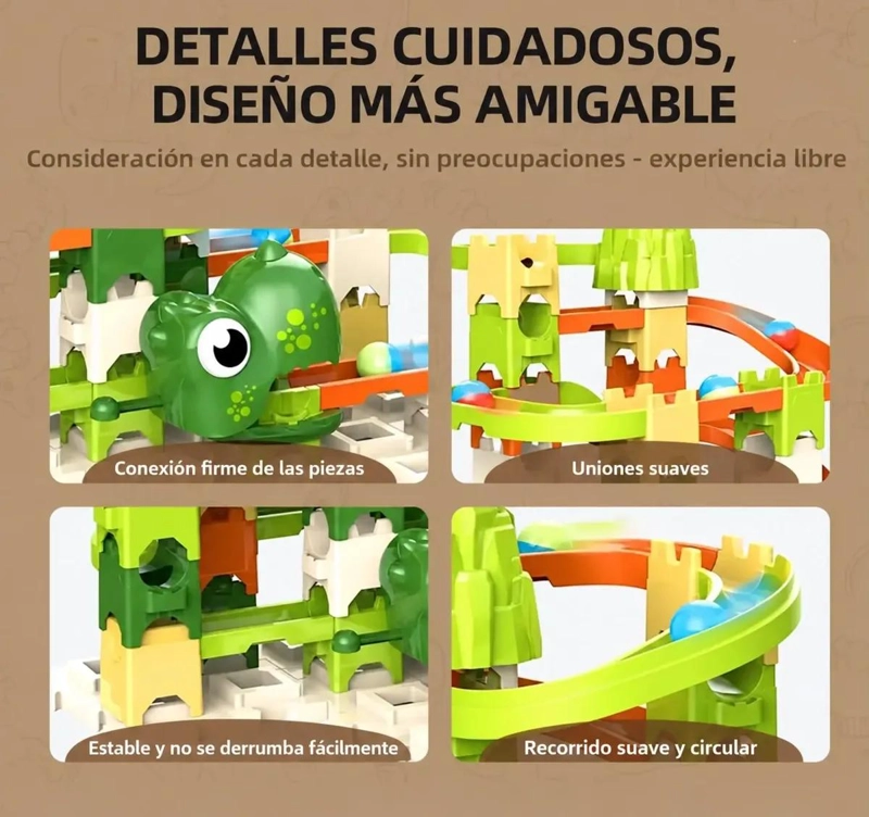 JUEGO DE CONSTRUCCION DE BLOQUES CON TOBOGAN PARA NIÑOS - 4
