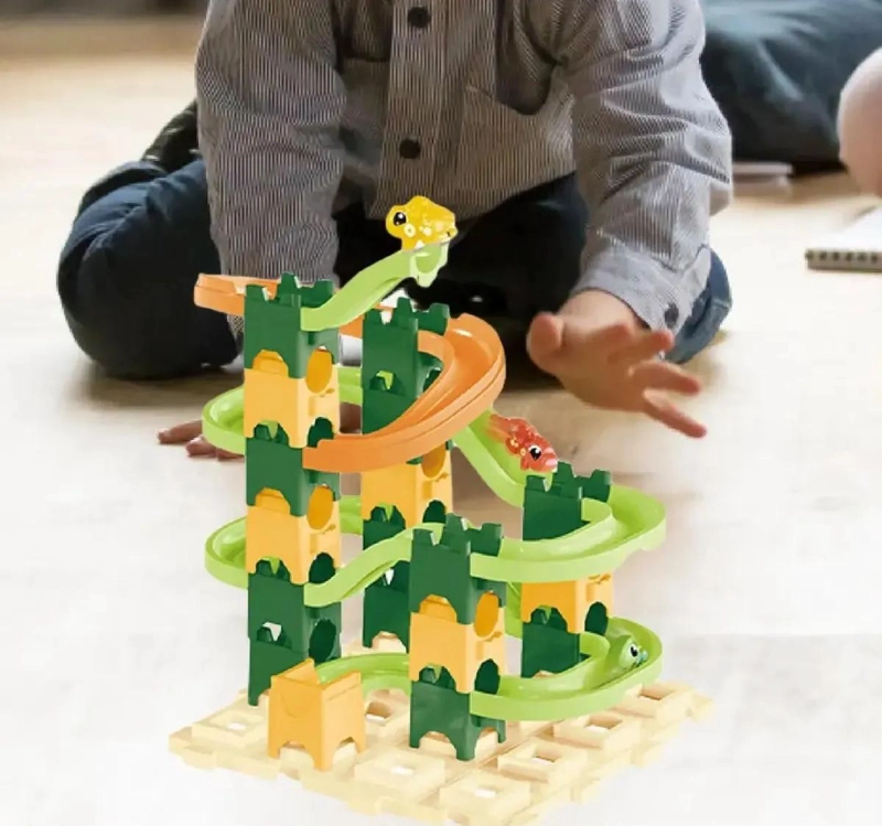 JUEGO DE CONSTRUCCION DE BLOQUES CON TOBOGAN PARA NIÑOS - 5