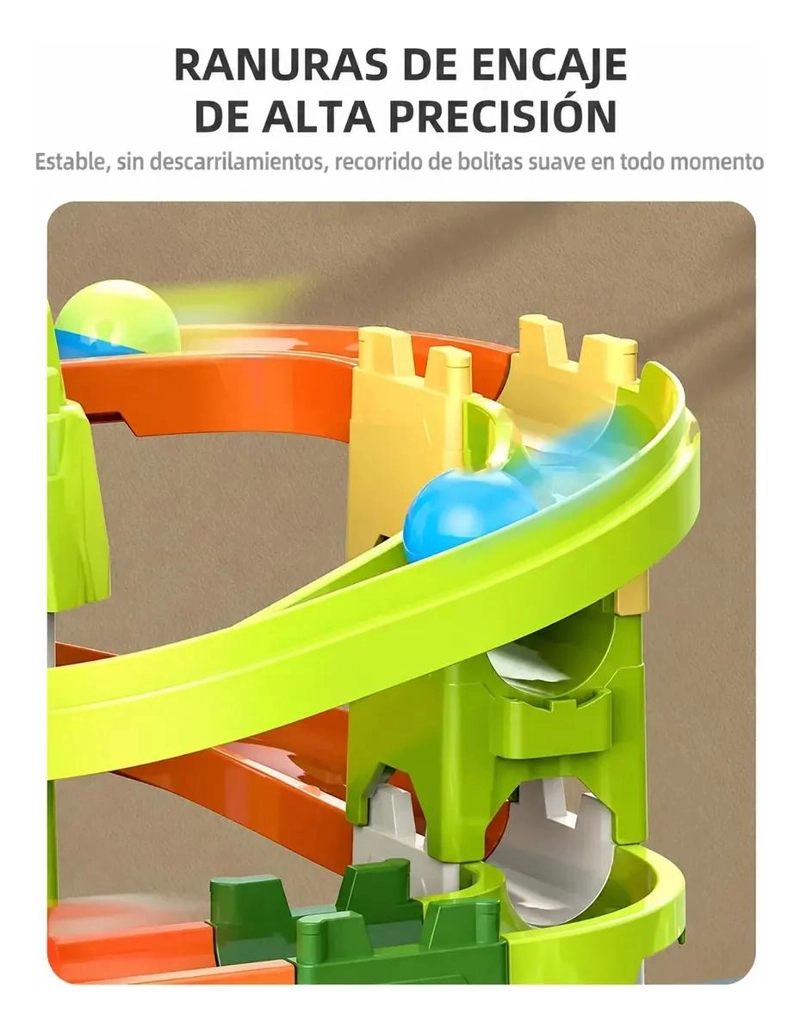 JUEGO DE CONSTRUCCION DE BLOQUES CON TOBOGAN PARA NIÑOS - 6