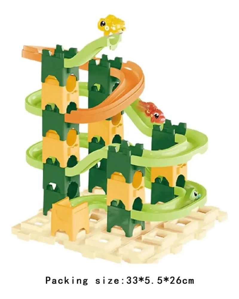 JUEGO DE CONSTRUCCION DE BLOQUES CON TOBOGAN PARA NIÑOS - 9