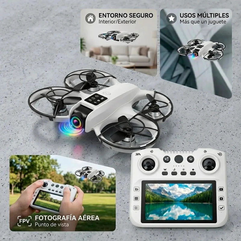 DRONE BRUSHLESS PROFESIONAL CON CAMARA Y PANTALLA LCD INTEGRADA - 5