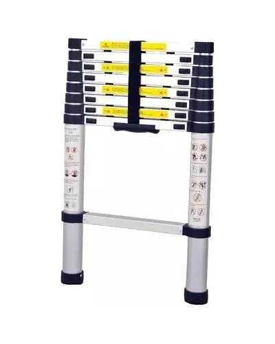 ESCALERA TELESCOPICA DE ALUMINIO 3.2 METROS CON SOPORTE DE 150KG - 2