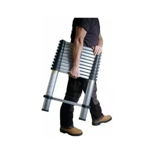 ESCALERA TELESCOPICA DE ALUMINIO 3.8 METROS CON SOPORTE DE 150 KG - 4