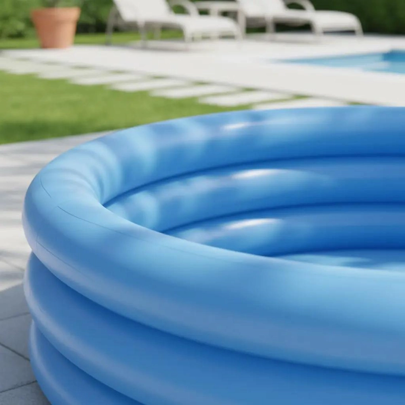 PISCINA INFLABLE REDONDA PARA NIÑOS 1.14M X 25CM AZUL - 5