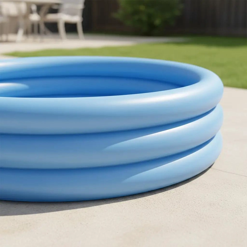 PISCINA INFLABLE REDONDA PARA NIÑOS 1.14M X 25CM AZUL - 6