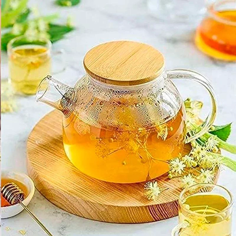 JARRA DE VIDRIO CON TAPA DE BAMBU PARA INFUSIONES DE TE - 2