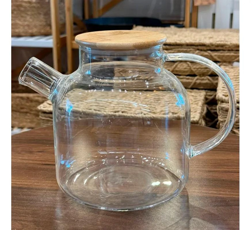 JARRA DE VIDRIO CON TAPA DE BAMBU PARA INFUSIONES DE TE - 9