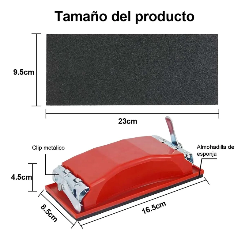 PAPEL DE LIJA MULTIGRANO 23X9.5 CM PARA LIJADO FINO Y GRUESO - 3