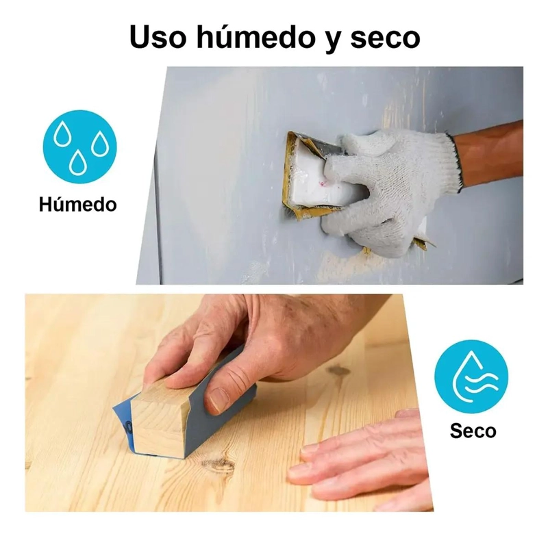 PAPEL DE LIJA MULTIGRANO 23X9.5 CM PARA LIJADO FINO Y GRUESO - 6