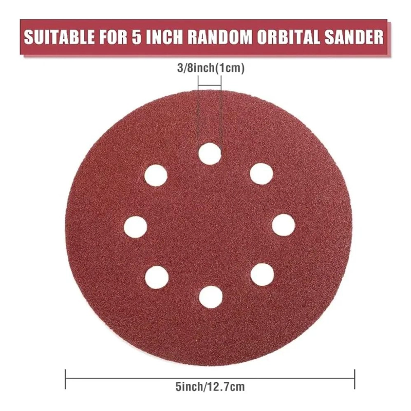 150 LIJAS VELCRO 5 PULGADAS PARA MADERA Y METAL - 5