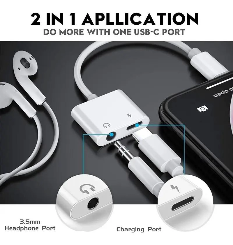 ADAPTADOR DE AUDIO USB-C A 2 USB-C PARA AURICULARES - 2