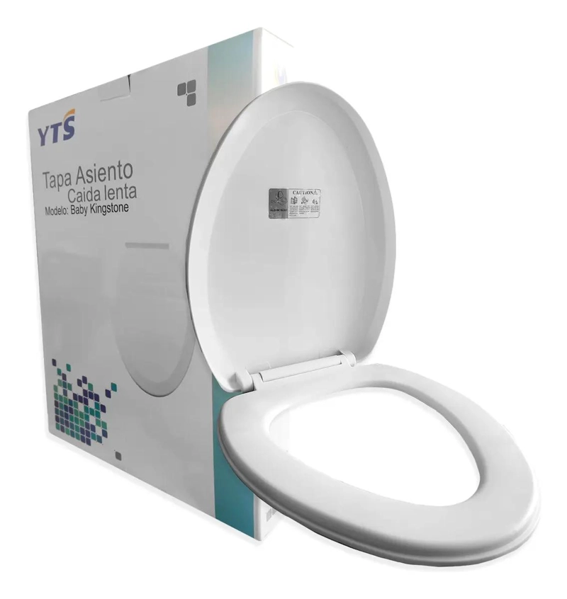 ASIENTO Y TAPA DE CIERRE LENTO PARA WC COLOR BLANCO - 2