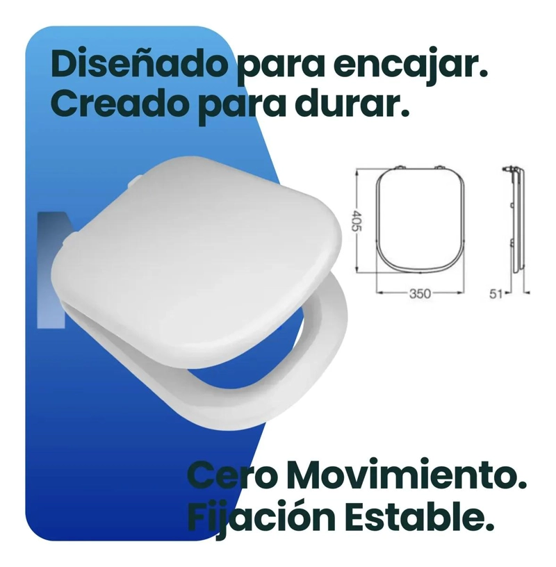 ASIENTO Y TAPA DE WC DE MADERA MDF CON CIERRE SUAVE - 2