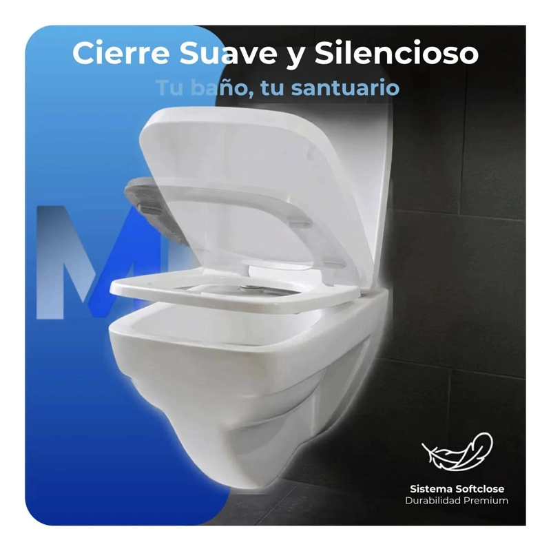 ASIENTO Y TAPA DE WC DE MADERA MDF CON CIERRE SUAVE - 3