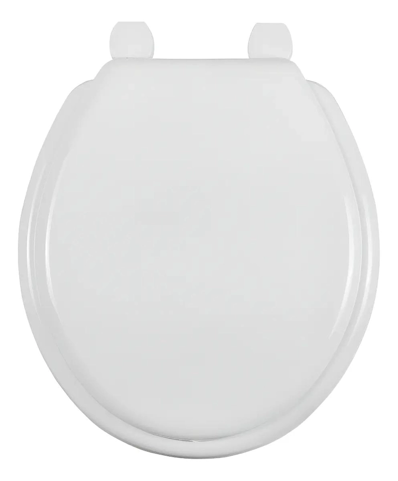 ASIENTO REDONDO DE PLASTICO BLANCO CON TAPA AJUSTABLE - 1