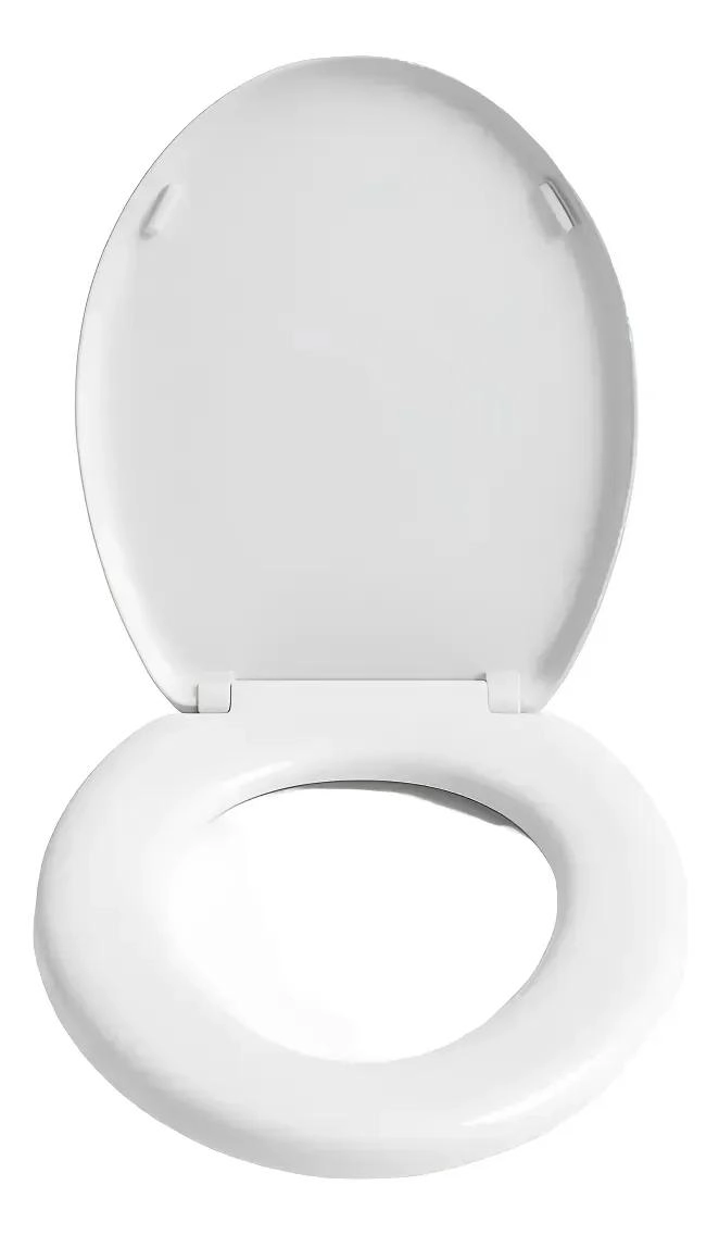 ASIENTO Y TAPA OVALADA PARA BAÑO COLOR BLANCO CON CIERRE SUAVE - 1