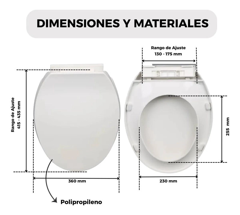 PACK 2 TAPAS DE ASIENTO WC CON CIERRE SUAVE Y FLEXIBILIDAD - 3