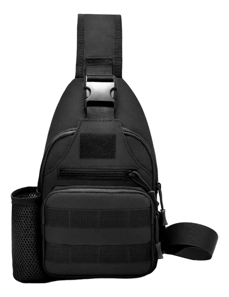 BOLSO CRUZADO IMPERMEABLE CON CONEXION USB Y PORTA BOTELLA - 1