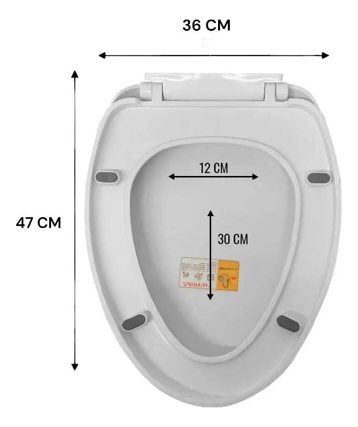 TAPA DE ASIENTO PARA BAÑO CON CIERRE SUAVE Y SILENCIOSO - 3