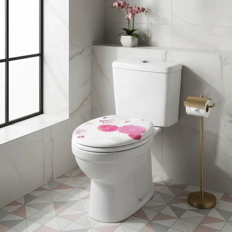 TAPA INODORO ACOLCHADA DISEÑO MODERNO PARA BAÑO - 1